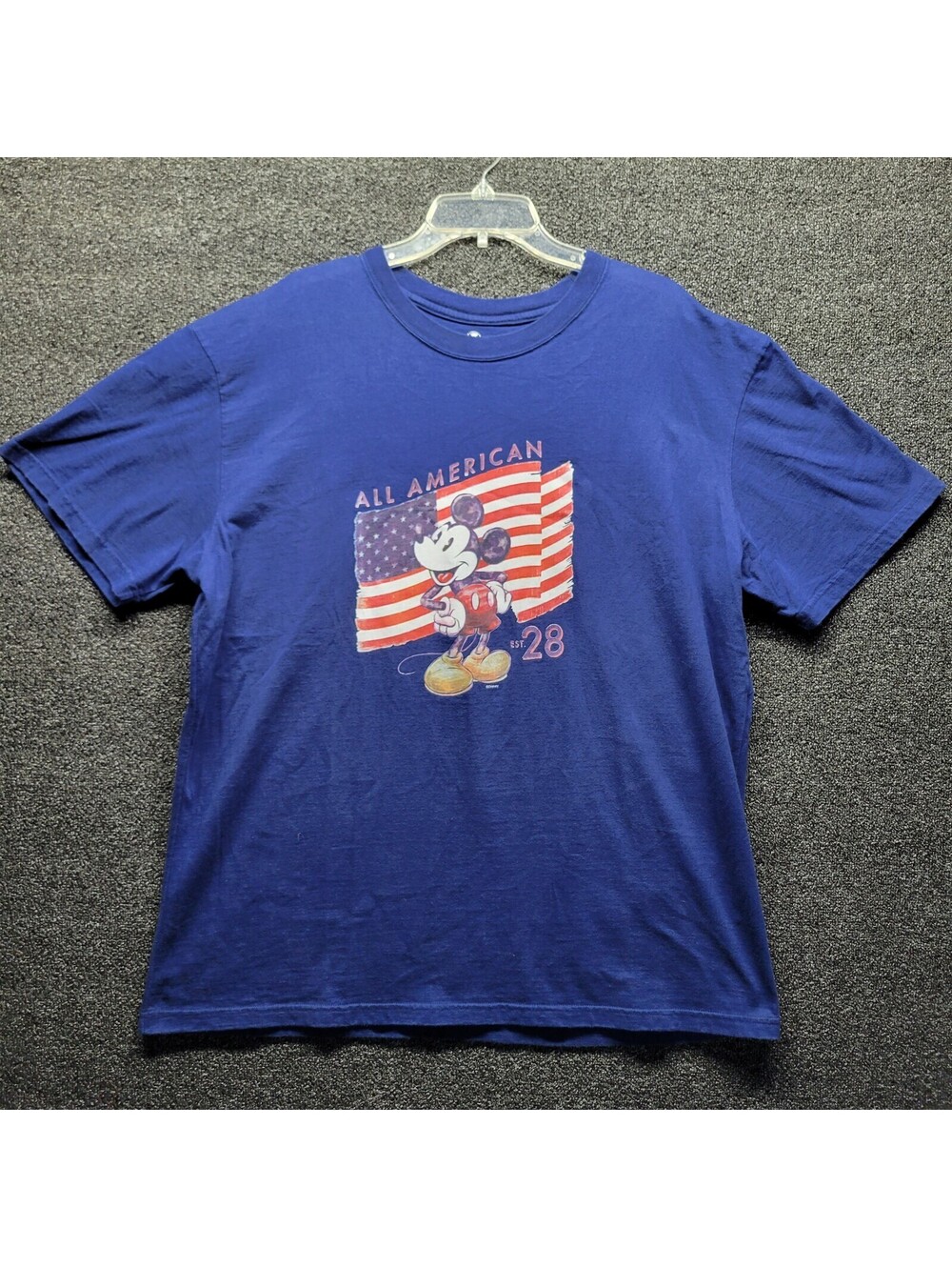 Vtg Disney Store Mickey All American Patriotic Men's Sz XL Graphic T-Shirt
